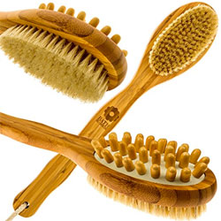 Bamboo Body Brush with Massage Nubs