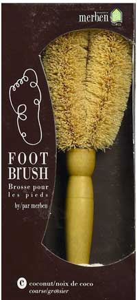 Merben Foot Brush with Coarse Coconut Husk Bristles