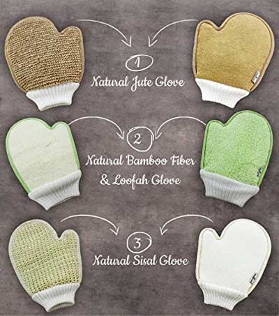 Natural Exfoliating Shower Gloves (3-Pack for $10)